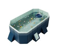 Piscine hors sol - Piscine carrée pliable, anti-collision pour adultes et animaux domestiques - Installation facile de 2 tuyaux de vidange