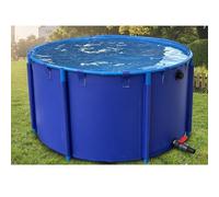 Piscine hors sol pliable en toile avec cadre en PVC pour une installation facile, idéale pour l'élevage de carpes koï, l'agriculture et l'utilisation des enfants