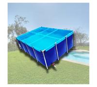 Piscine hors-sol pour carpes koï et homards, cadre en acier durable avec valve de vidange, parfait pour la culture de poissons et la vie aquatique