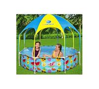 Bestway Piscine hors sol pour enfants Pro UV Careful Acier 244x51 cm, piscine hors sol, piscine avec ombrage,, piscine pour 3202538
