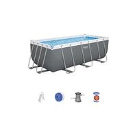 Piscine hors sol Power Steel 412 x 201 x 122 cm, filtre a cartouche, échelle, diffuseur Chemconnect