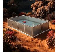Piscine hors sol rectangulaire avec cadre en acier durable pour un assemblage facile et un plaisir familial, avec rustine de réparation