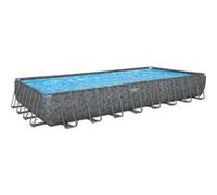 Piscine hors-sol rectangulaire Bestway APX 365 9,56 x 4,88 x 1,32 m filtration à sable Gris et bleu G