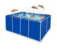 Piscine hors sol rectangulaire, cadre en acier durable, assemblage facile, capacité pour les familles et les enfants, comprend un patch de réparation, L 100 x l 300 x H 70 cm