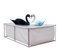 Piscine hors sol rectangulaire, cadre en acier durable, assemblage facile, rustine de réparation incluse - Idéal pour les familles et les enfants