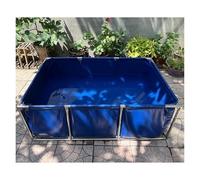 Piscine hors sol rectangulaire robuste en acier, pliable et résistante aux intempéries pour un rangement facile, idéale pour la natation et l'élevage en famille en plein air