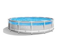 Piscine hors sol ronde 427x107cm Prisma Frame Clearview Intex 26722 Gris clair G