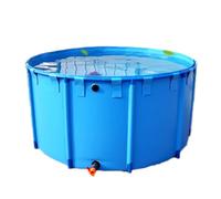 Piscine Hors Sol Ronde en Toile De 0,7 mm, Grand Aquarium Pliable avec Cadre Durable pour Stocker l'eau et L'irrigation, Facile À Installer,100cm*60cm