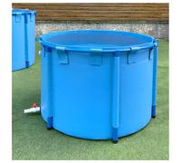 Piscine hors sol ronde pliable avec support pour une installation et une irrigation faciles - Toile PVC de stockage d'eau