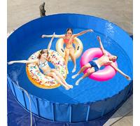 Piscine hors sol ronde pliable, facile à installer pour s'amuser en famille et se détendre