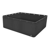 Piscine Hors Sol, Sac d'étang à Poissons en PVC avec Valve de vidange for Ferme Jardin(Black,1 * 1 * 0.8m)