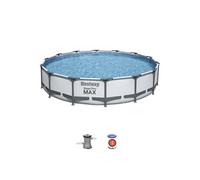 Piscine Hors Sol Steel Pro Max 1056595GSX2 110220L Polychlorure de Vinyle Acier Allié Gris