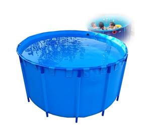 Piscine hors sol, toile en PVC durable avec cadre en métal pour s'amuser et se détendre en famille en plein air