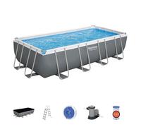 Piscine tubulaire rectangle Power Steel 5.49 x 2.74 x H.1.22m - Filtre à cartouche