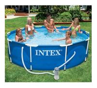 Piscine hors sol tubulaire Metal Frame ronde bleue avec épurateur - INTEX - 28212NP