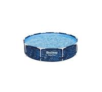 Bestway Steel Pro Tropical Leaf Ø 305x66 Cm Steel Round Frame Above Ground Pool Bleu 4062 Liters