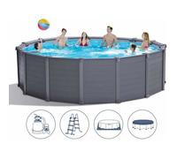Piscine - INTEX - 26384 - Panneaux en Graphite - Hors-sol - Ronde