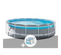 Piscine Intex Prism Frame Clear Window 4,88x1,22m + 6 Cartouches + Accessoires
