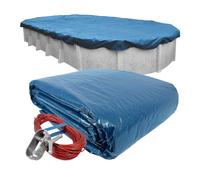 Piscine Mate 3515-4pm Robuste d'hiver pour Piscine Rondes Oval 18 x 24-Foot Pool Bleu Marine