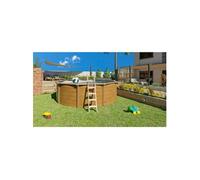 Kit Piscine hors sol acier TRIGANO Osmose - 495 x 132 cm - Ronde (Livrée avec un filtre à sable, un tapis de sol, et une échelle)