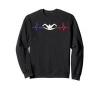 Piscine Natation Nageur Nager Battement du cœur Sweatshirt