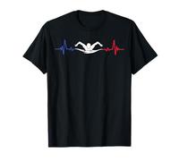 Piscine Natation Nageur Nager Battement du cœur T-Shirt