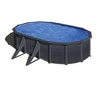 Piscine hors sol acier anthracite Louko 5.00x3.00m H 1.20m filtre sable