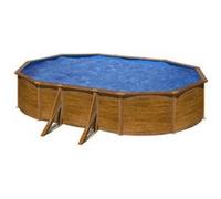 Piscine ovale acier Gré Pacific imitation bois - 5 x 3 x 1,20 m