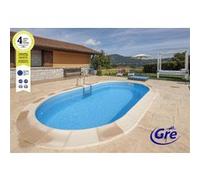 Piscine ovale enterrée 5,00m x 3,00m x H: 1,50m - Filtration à sable G