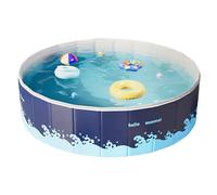 Piscine pliable à coque rigide non gonflable pour chiens, et tout-petits, piscine portable en plein air, pas de fuite d'air, installation facile, eau d'été