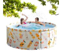 Piscine Pliable - Bassin d'eau Non Gonflable de 45 cm de Haut | pour Activités Aquatiques d'Été en Intérieur et Extérieur Salle de Bain Jardin Cour Pelouse Balcon
