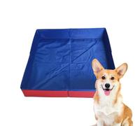 Piscine pliable en PVC de forme carrée non gonflable pour économiser de l'espace pour chiot, chat, autres animaux
