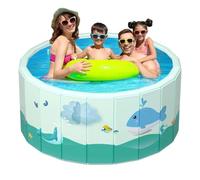 Piscine pliable non gonflable - portable sans gonflage | Piscine pour chiens | Adultes Famille Eau Extérieur Cour Jardin été Terrasse M