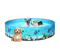 Piscine Pliable Non Gonflable pour Baignade Estivale en Extérieur | Piscine À Parois Rigides Pour Les Animaux Adultes Été Cour Jardin Arrière-Cour Pelouse Et Terrasse