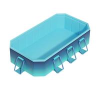 Piscine Pliable, Pas Besoin De Gonfler - S'installe En 1 Seconde Grande Piscine Domestique, Pour , Adultes, Chiens, Animaux Domestiques | Livré Avec Bouchon De Vidange Structure Robuste À 4 Cou