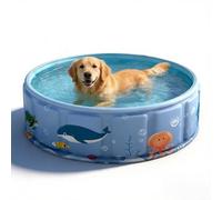 Piscine Pliable, Piscine portative en Plastique Dur for Chiens, Baignoire Pliable antidérapante for Animaux de Compagnie, Piscine intérieure et extérieure(A,120)