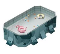 Piscine Pliable, Plastique Dur, Robuste