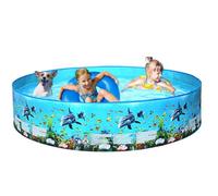 Piscine Pliable pour Bassin De Baignade De Plein Air Non-Gonflable | Piscine À Parois Rigides Pour Les Animaux Adultes Été Cour Jardin Arrière-Cour Pelouse Et Terrasse