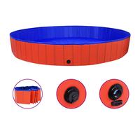 vidaXL Piscine pliable pour chiens Rouge 300x40 cm PVC G