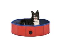 Piscine Pliable pour Chiens Rouge 80x20 cm PVC Chat Animaux Baignoire