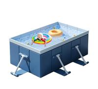 Piscine Pliable pour Le Jardin et la terrasse - Piscine familiale en PVC rectangulaire | Pool de matériau Composite Robuste de 5 calques | Piscne de Non-inflatible sans Espace | Piscie de Jardin STA