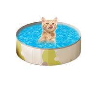 Piscine Pour Adaptée Aux Chiens - Piscine À Pied Pour Animaux De Compagnie - Tapis Antidérapant PVC Pliale pour Chien Enfant Extérieur Jardin Rafraîchissement Temps Chaud Été