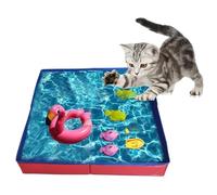 Piscine pour Animaux - PVC 50x50cm | Pliable pour Chien De Forme Carrée, Utilisation en Extérieur pour Le Bain des Petits Animaux | Bassin De Pataugeoire D'été Frais Non Gonflable pour Chats