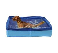Piscine pour Animaux - PVC 50x50cm | Pliable pour Chien De Forme Carrée, Utilisation en Extérieur pour Le Bain des Petits Animaux | Bassin De Pataugeoire D'été Frais Non Gonflable pour Chats