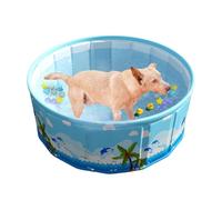 Piscine pour Chien | Non Gonflable Portable Anti Dérapant Piscine Pliante - Jouets d'eau Et Baignade Extérieurs pour Été Plage Pique-Nique Camping Jardin Terrasse Patio