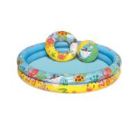Piscine pour enfants - Bestway - Récif corallien - Avec gilet de sauvetage et ballon gonflable - 122x20cm