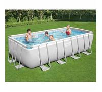 Piscine Power Steel Rectangulaire 488x244x122 cm - Bestway - Gonflable - Hors-sol - Gris