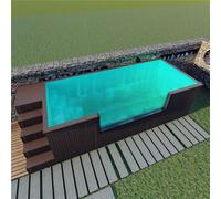 Piscine préfabriquée pour économiser de l'espace - Piscine creusée en fibre de verre pour petites cours, maisons et locations de vacances
