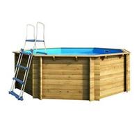 PISCINE RAINURÉE LANGUETTE HEXAG. 33750 SWIMWOOD 33750 Ø395 x 117 cm BOIS Couleur Unique G