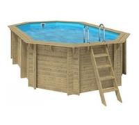 Piscine hors sol GENERIQUE PISCINE RAINUREE LANGUETTE OCTO. EMEO SWIMWOOD EMEO 541x 350 x 131 cm BOIS